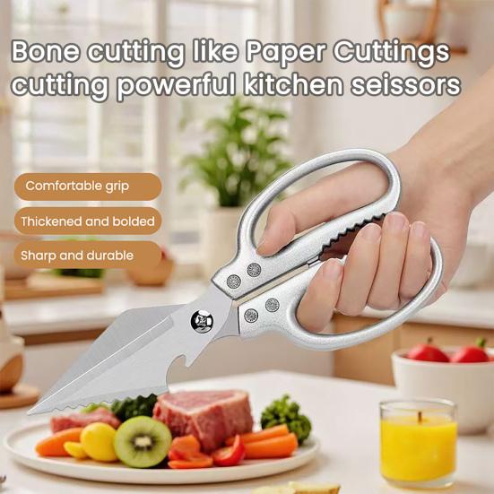 Кухонные ножницы Сверхпрочные Кухонные ножницы Нержавеющая сталь Ножницы для резки мяса Многофункциональные Режущие инструменты для птицы рыбы мяса костей