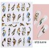 3D Fall Nail Stickers Gold Leaf Cotton Flowers Transfer Decals Nail Adhesive Sliders Manicure 2023 Autumn Decorations TRSTZ-SJ