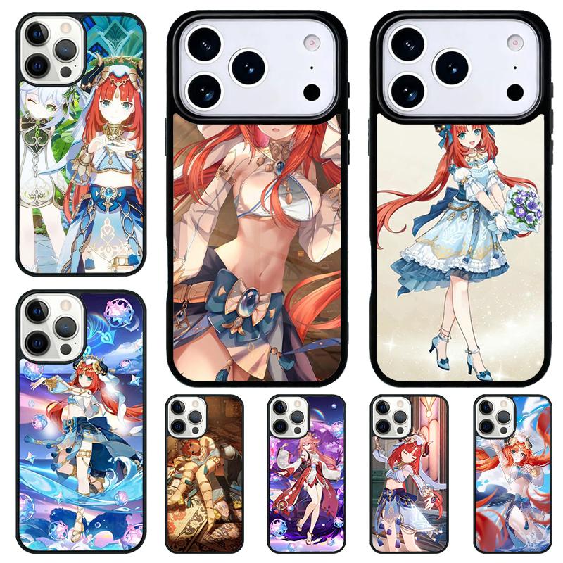 Чехол для телефона Genshin Nilou для iPhone 17 Air 16 15 11 12 14 13 Pro Max Ударопрочный чехол