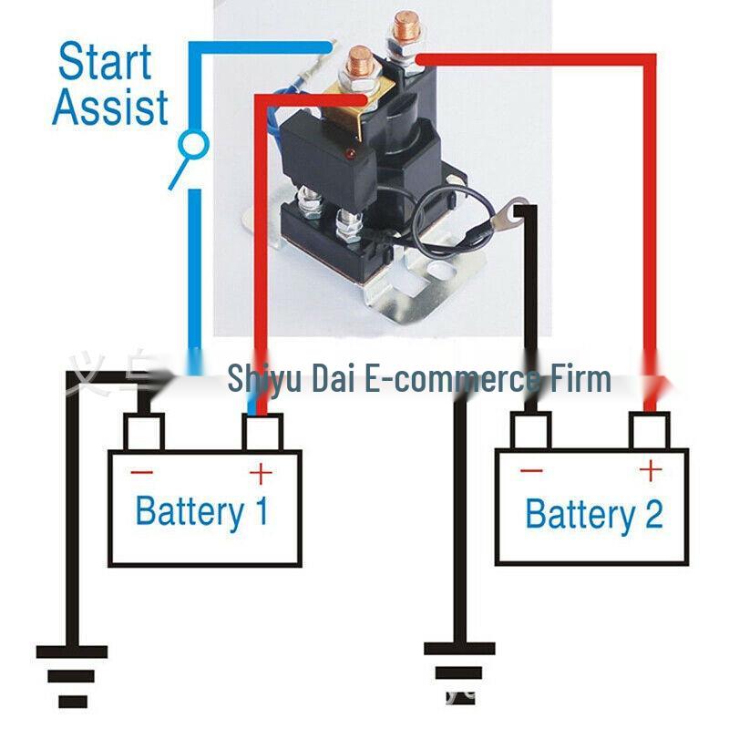 12V 500A 4-Pin High Current Car Start Relay with Auto Shut-Off