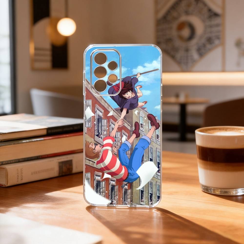 Чехол для телефона Kiki Flying Witch Delivery Service для Samsung S25, S24, S21, S22, S23, S30, Ultra, S20, Plus, Fe Прозрачный чехол