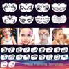 Multiple Pattern Body Art Paint Stencils Reusable DIY Makeup Tools Face Paint Templates Kids