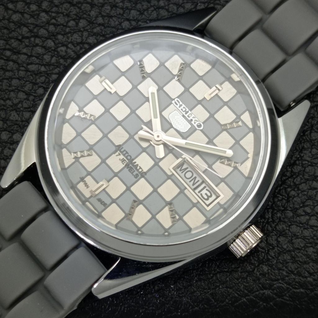 SEIKO 5 AUTOMATIC JAPAN MENS 6309A REFURBISHED GREY COLOR DIAL WATCH a440319-4