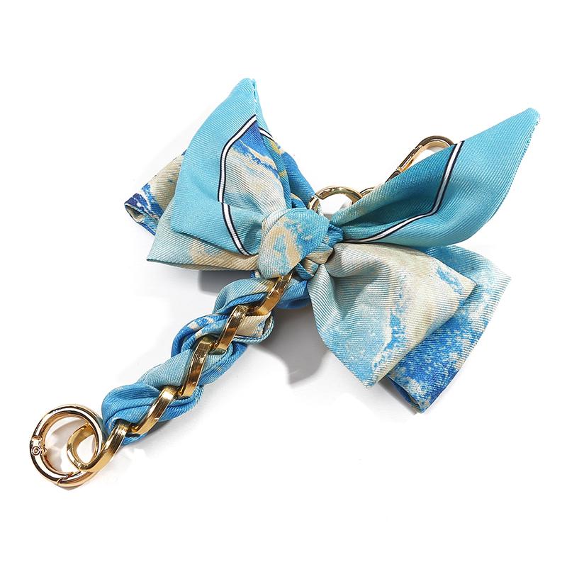 Творческий элегантный большой бант шарф брелок женский рюкзак сумка-тоут багаж подвеска милый автомобиль брелок модный брелок цепочка