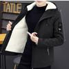 Large Size Men's Autumn Fashion Casual Solid Color Hooded Jacket