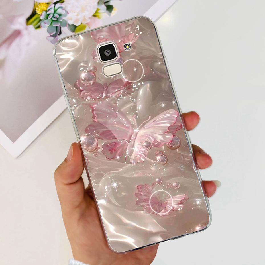 Красивый чехол с принтом для Samsung Galaxy J6 J6+ J600G J610G Мягкая силиконовая задняя крышка из ТПУ для чехлов телефона Samsung J6 J 6 Plus 2018