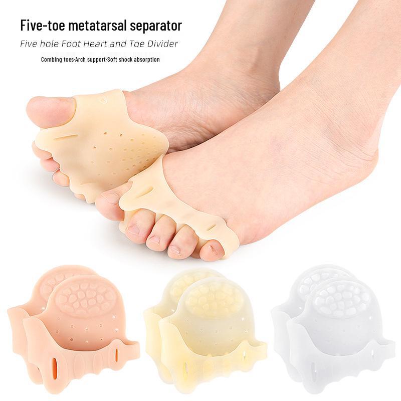 Five-Toe Separator with Arch Support & Shock Absorption: Forefoot Massage Insole and Hallux Valgus Corrector