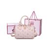 New Disney Strawberry Bear Series PVC Boston Bag, Shoulder Bag, Crossbody Bag, Handbag Regular Women's Pink/White BMK-72605