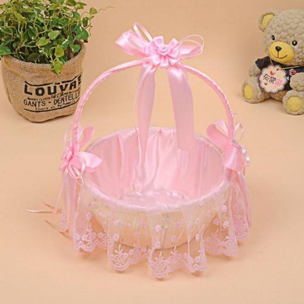 Корзины для хранения круглой формы, плетеные вручную, корзина для цветов, для растений, дома, свадьбы