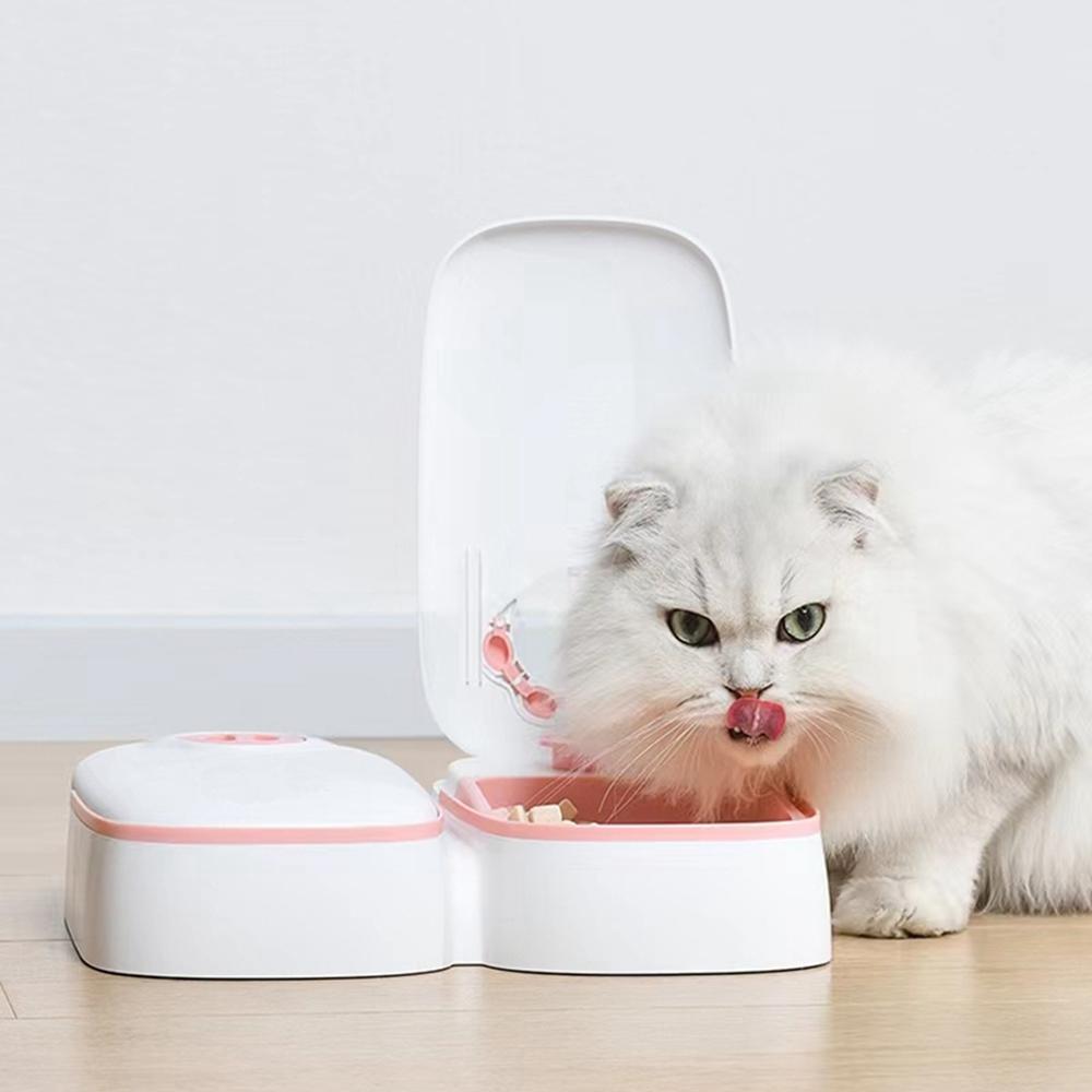 Automatic Pet Feeder Smart Cat Food Dispenser For Wet and Dry Food Dispenser Timer Bowl Auto Feeder For Cat 2 Meals