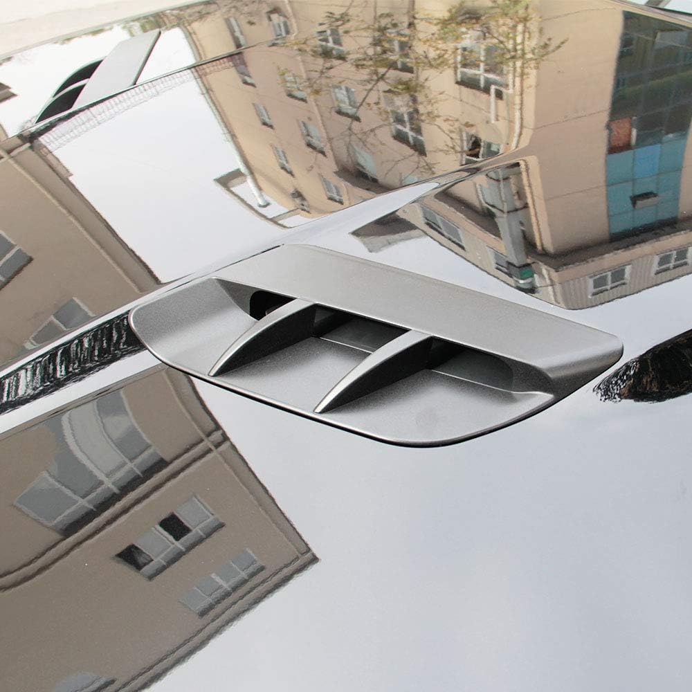 Korlot Engine Hood Air Outlet Vent Moulding Cover Trim For Dodge Challenger 2015-2023(Matte Black)