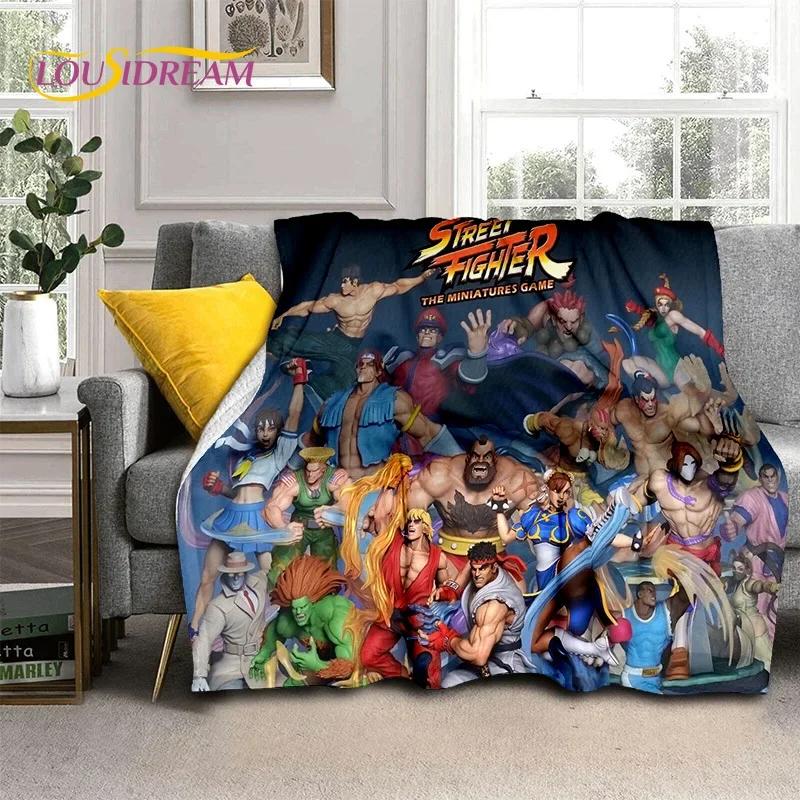 Последние Ретро Игры Street Fighter SF Мягкие Одеяла, Теплое Пледное Одеяло Удобное Одеяло для Пикника Кроватей Дивана Домашней Спальни