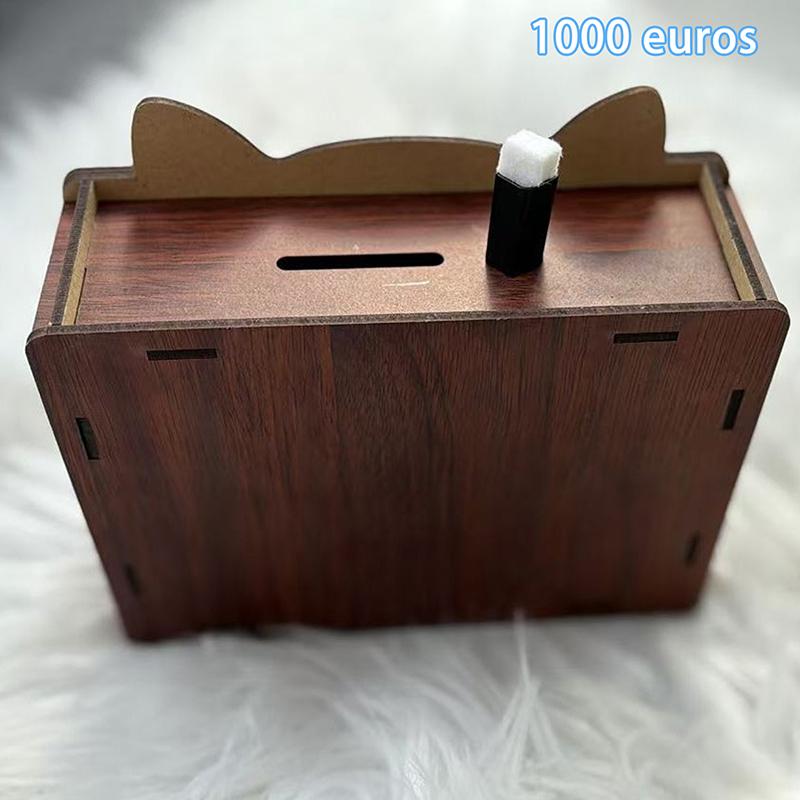 Многоразовая деревянная копилка для денег с целями, копилка-кошка, копилка для монет со счетчиком для взрослых и детей