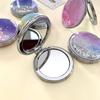 Shiny Quicksand Makeup Mirror Portable Magnifying Hand Square Makeup Standing Vanity Foldable Pocket Mirror Cute Compact Girls