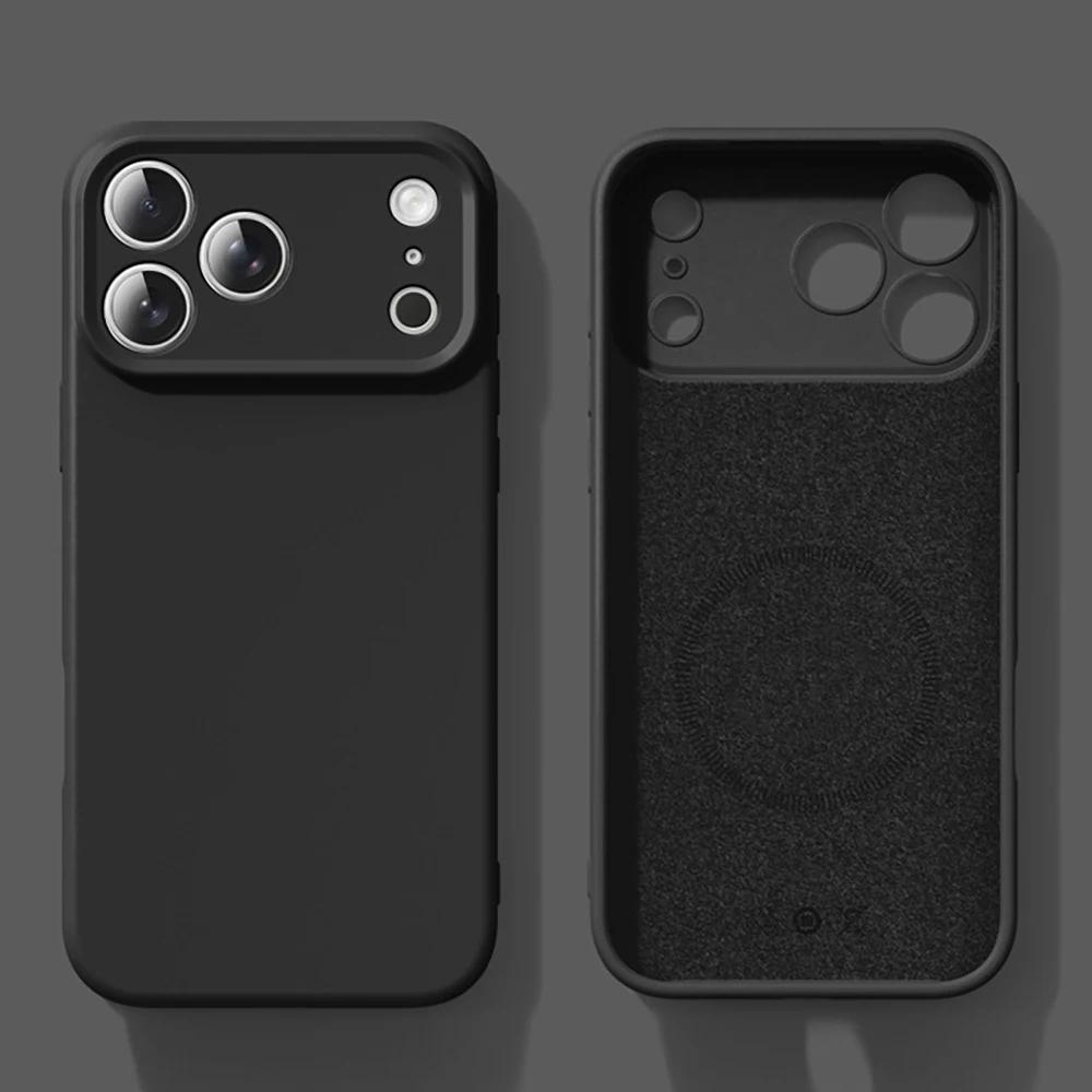 Новый Жидкий Магнитный Силиконовый Чехол Для Телефона Для iPhone 17 16 15 14 13 12 Pro Max 16 Plus 17Pro 17 Air Для Magsafe Мягкий Бампер