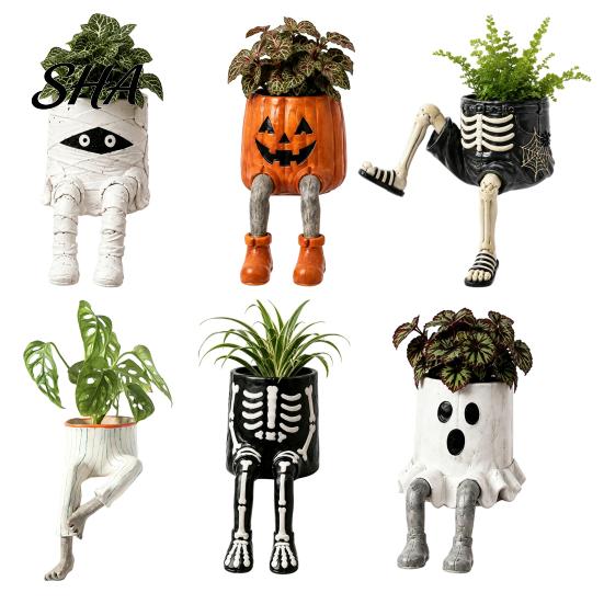 Resin Succulent Planter 2Pcs Whimsical Hanging Leg Planter, Dangling Sitting Flower Pot for Creative Birthday Gift Gardeners Succulents, Funny