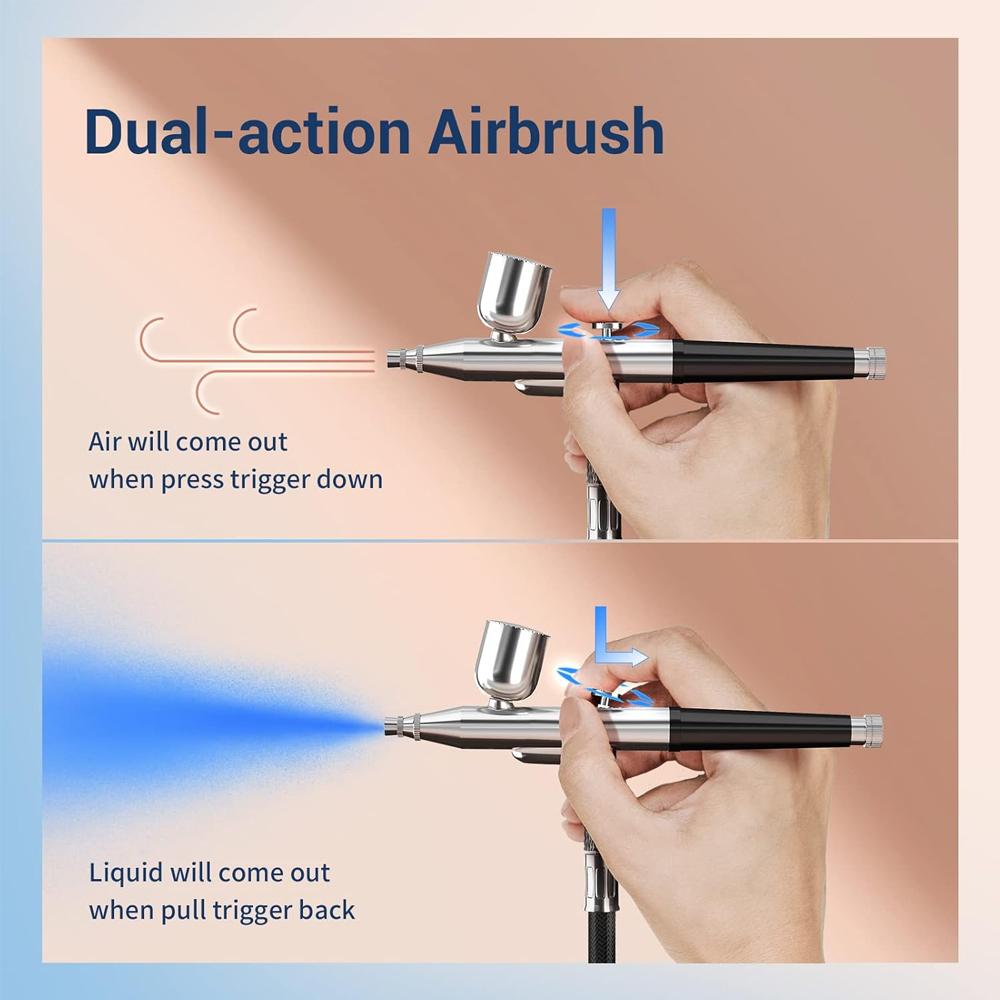 Аэрограф двойного действия, 0,3 мм сопла, гравитационная подача, набор распылителя для моделирования, торта, ногтей, покраски автомобилей, красоты, инструмент для струйной печати