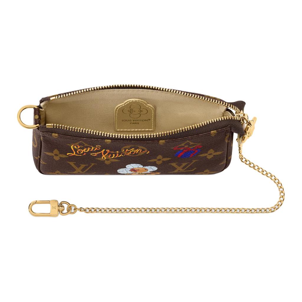 Louis Vuitton Pochette Accessoires Monogram Coated Canvas Mini Shoulder Bag Women Shoulder Bag Brown M15328