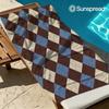 Винтажное клетчатое быстросохнущее банное полотенце из микрофибры пляжное полотенце легкое для плавания кемпинга йоги пляжа на