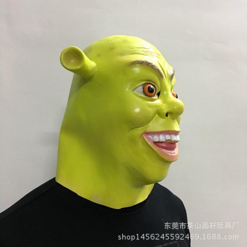 Halloween Horror Latex Shrek Mask Costume Party Cosplay Movie Theme Headgear