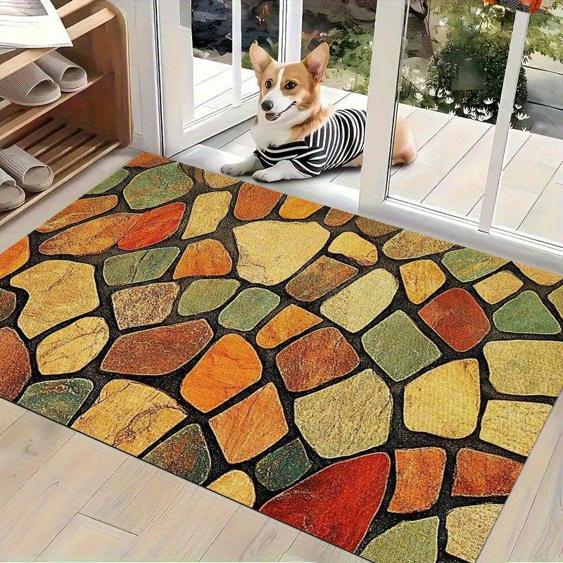 Modern Geometric Themed Doormat Artistic Floor Mat Living Room Office Decoration Gift for Design Enthusiasts