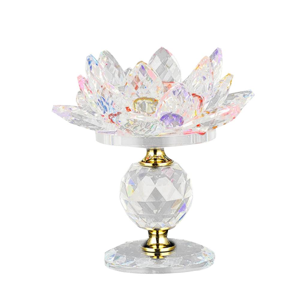Подсвечник в виде лотоса из прозрачного стекла, подставка для свечей со стеклянным основанием, подсвечник для украшения домашней вечеринки, украшения столовой
