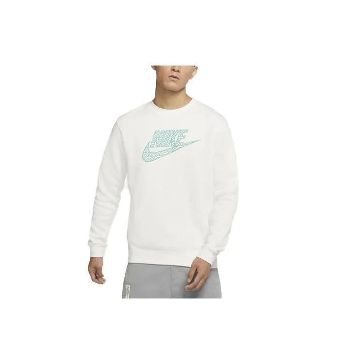 Nike Sweatshirts Men's White Crew Neck Moderate Regular (Unisex) Sweatshirts DR7829 133