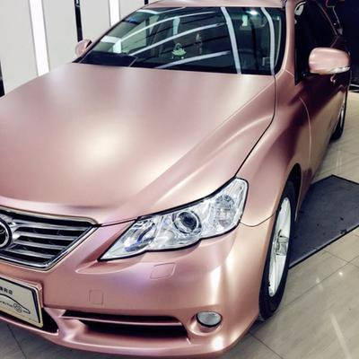 3M/4M x 1.52M Электрический Розово-Золотой Виниловая Пленка Наклейки на Кузов Автомобиля Пленка ПВХ для Обертывания Рулон Пленки с Воздухоотводящей Системой
