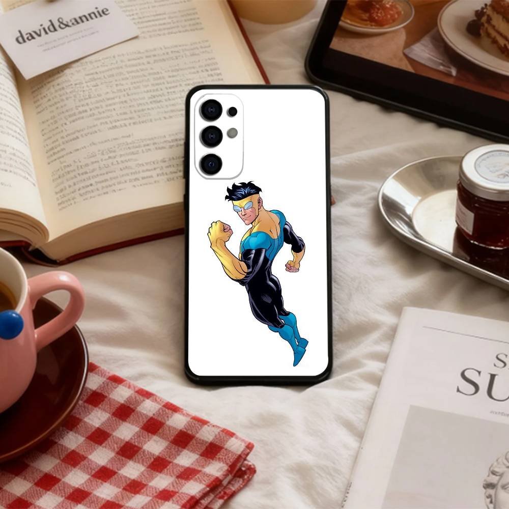 S-Subversive I-Invincible Cartoon Phone Case For Samsung S 25,24,23,22,30,21,10,9,Ultra,Plus,Lite,FE,4,5 G Soft Black Case