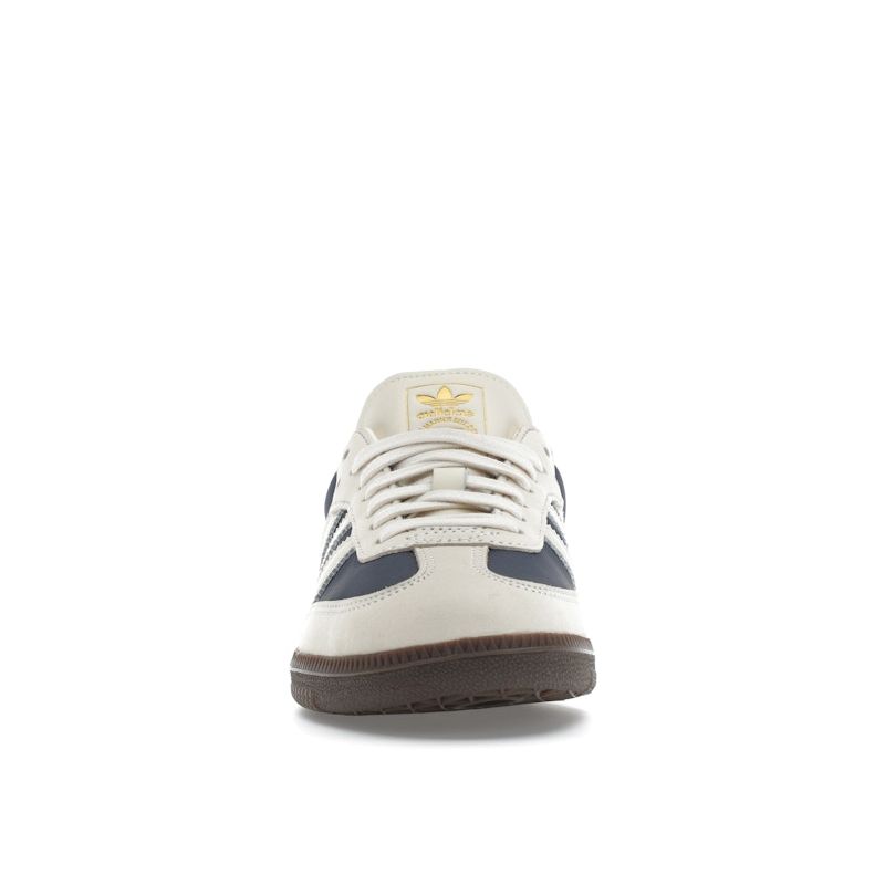 Adidas Samba OG Night Indigo Crew White Женские кроссовки Сине-кремово-бело-золотые-металлические IG1968