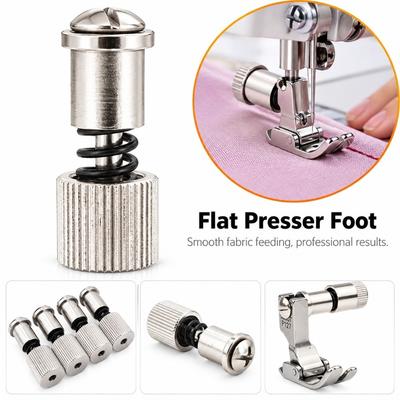 Metal Flat Presser Foot Universal Fit Quick Auxiliary Holder New Spring Clamp For Domestic Sewing