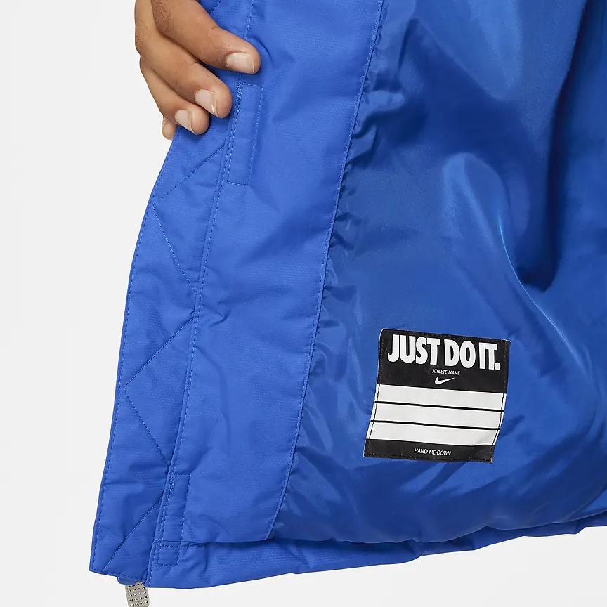 Nike Пуховик длинный повседневный с капюшоном на молнии детская верхняя одежда Game-Royal FV3074-480