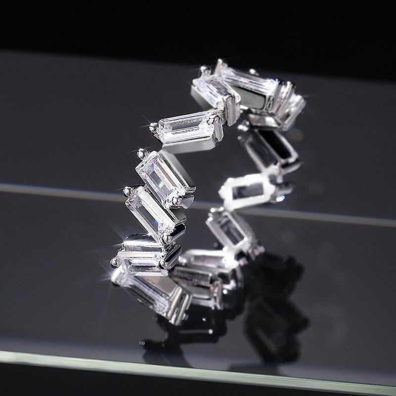 Ladies Luxury Zircon/Glass Rings, Ring Accessories Birthday Gifts Party Jewelry