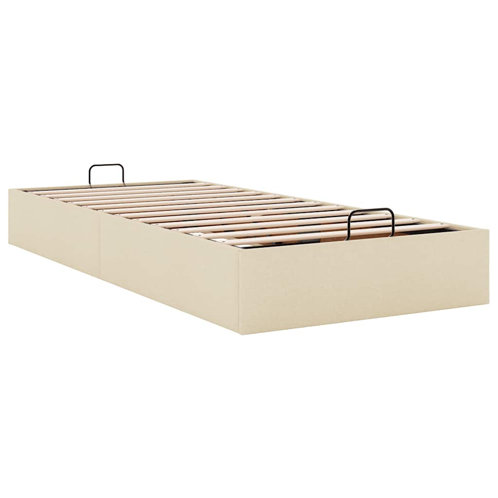 Vidaxl Rama Łóżka Otomana Bez Materaca, Kremowa, 90X200 Cm, Tkanina