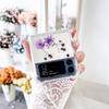 Для Samsung Galaxy Z Flip 4 3 Flip4 чехол прозрачный блестящий настоящий цветок прозрачный противоударный защитный жесткий чехол аксессуары