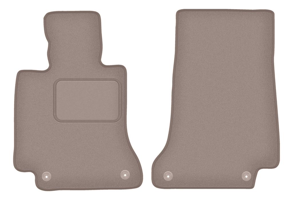 Бежевые передние коврики для: Mercedes C W205 универсал, седан (2015-)