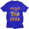 Happy Halloween Skeleton Drinking Beer T Shirts Short Sleeve Tshirt Graphic Tee Tops Pure Cotton Loose Oversized Clothing