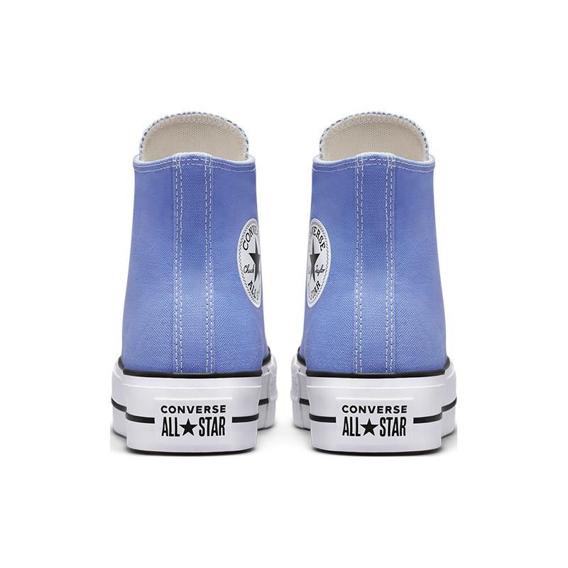 Converse All Star Lift Series Модные Повседневные Удобные Толстая Подошва Высокие Холщовые Кеды Женские Кроссовки Синие A00908C