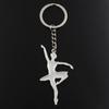 Модный брелок 67x35 мм танцовщица балетка серебряный цвет подвески DIY мужские ювелирные изделия автомобильный брелок кольцо держатель сувенир для подарка