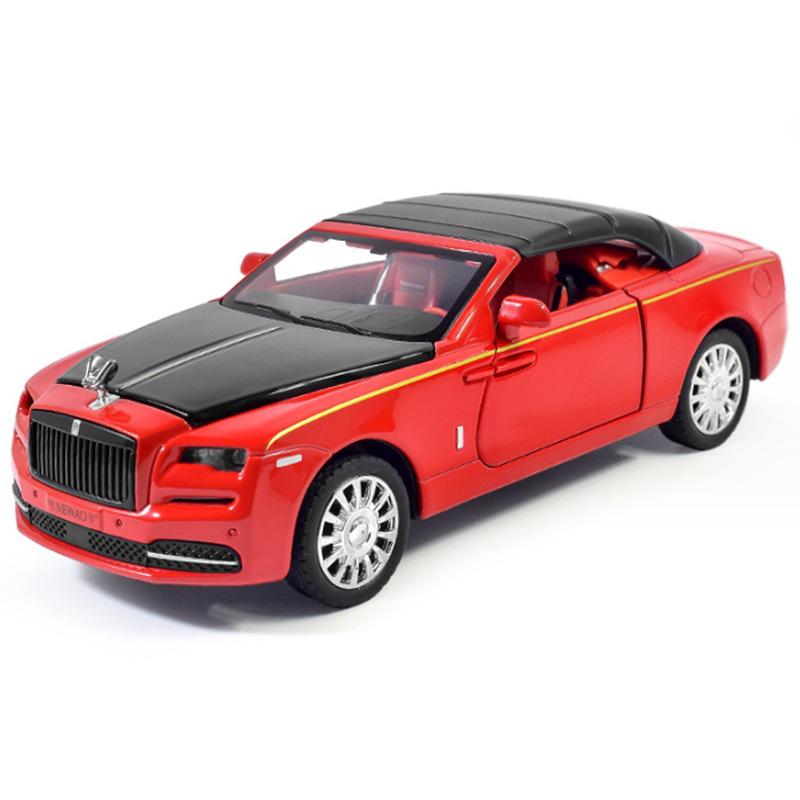 1/32 Rolls Royces Dawn Coupe Модель автомобиля из литого металла Игрушечные транспортные средства Модель автомобиля Моделирование Звук и свет Детские игрушки Подарок