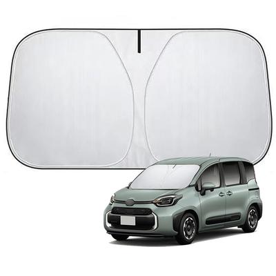 Солнцезащитный козырек на лобовое стекло для Toyota Sienta 10 Series, конструкция с высокой тепло- и УФ-защитой и теплоизоляцией, складной и включает в себя чехол для хранения, интерьер Sienta