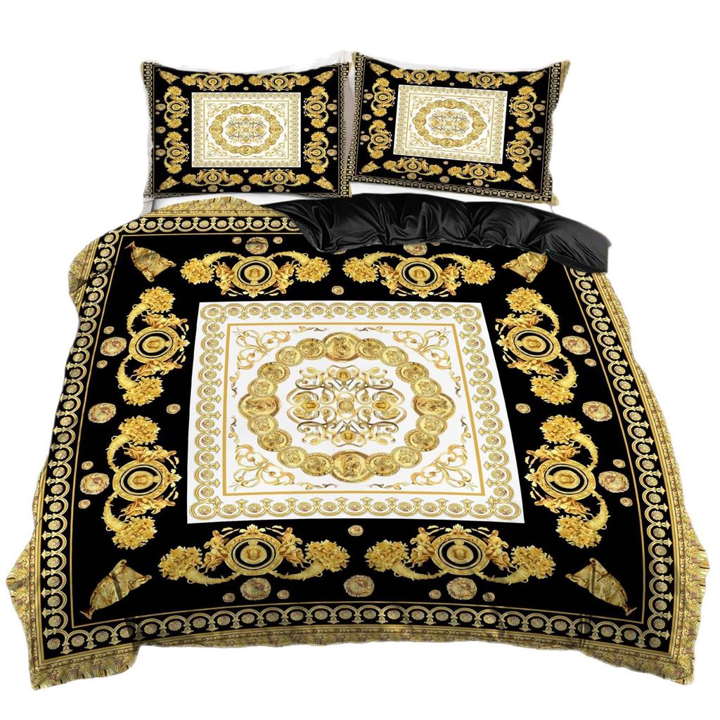 Геометрический узор 3D цифровая печать Набор из трех предметов для карты Изготовленное на заказ постельное белье Пододеяльник