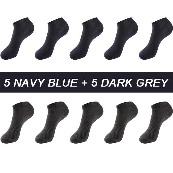 10 пар мужских носков из бамбукового волокна, дышащие компрессионные длинные носки, деловые повседневные мужские носки высокого качества, большие размеры EU38-48