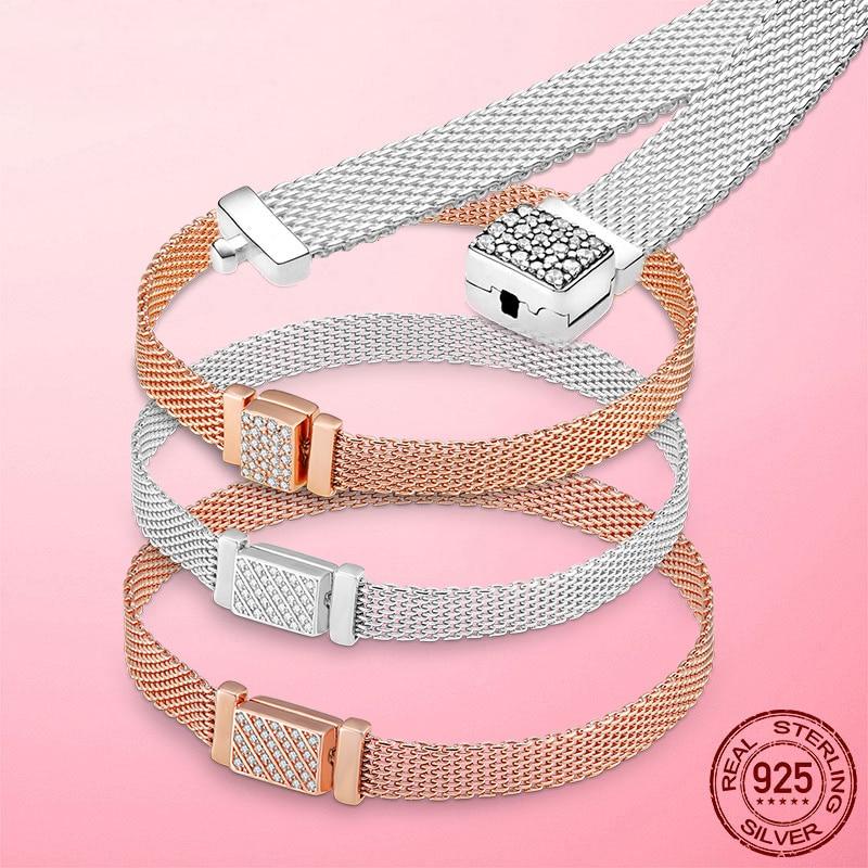 Браслет-цепочка из стерлингового серебра 925 пробы с сердцем и змеей для женщин, бесконечный узел, застежка в виде цветка ромашки, женский браслет, женские ювелирные изделия