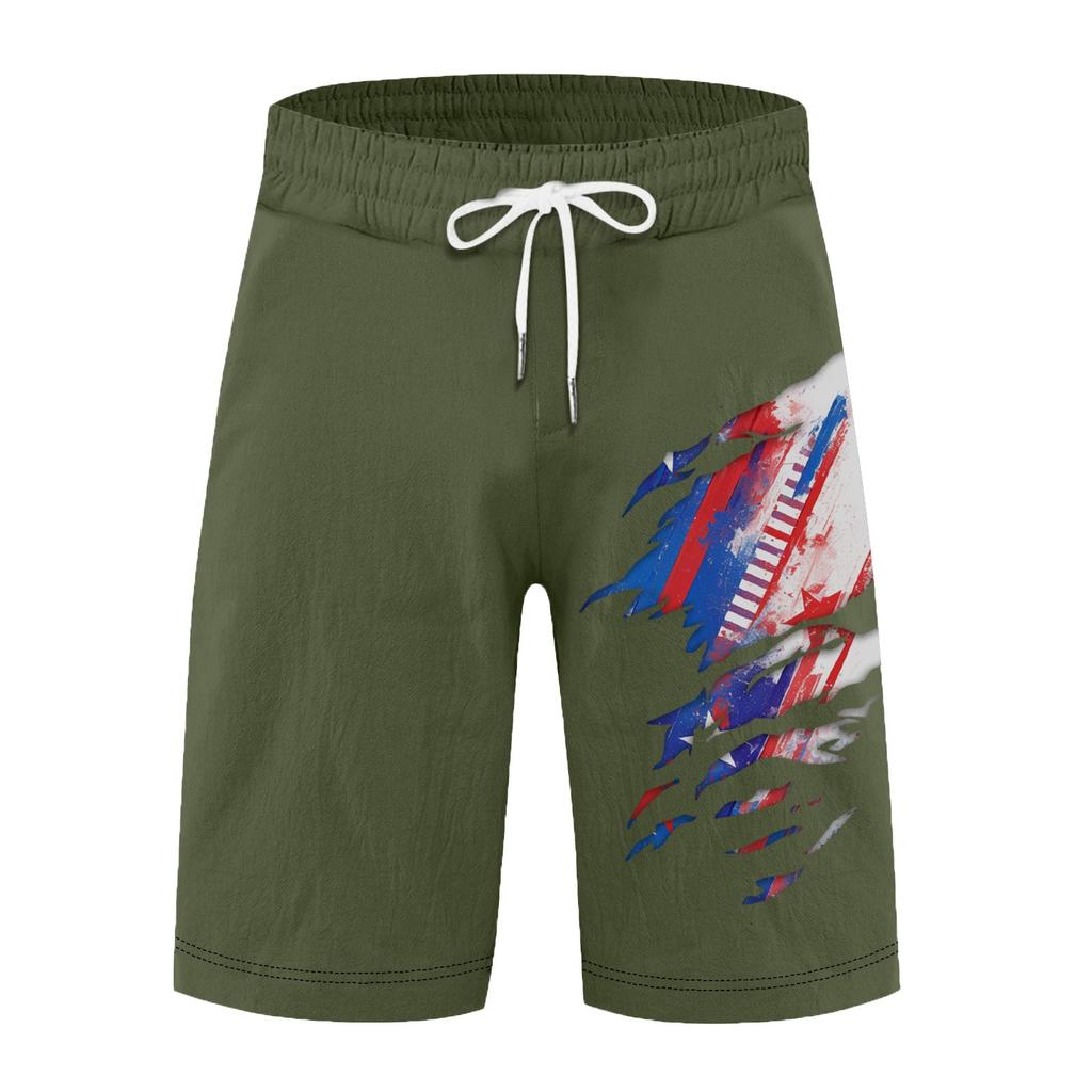 Мужские летние большие повседневные свободные спортивные брюки пляжные шорты