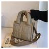 Versatile Lightweight Puffer Tote Bag Large Capacity Casual Quilted Crossbody Bag Down Cotton Bag For Women