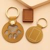 Paw Shaped Keychain Faux Leather Dog Hair Storage Keychain Transparent Pet Hair Souvenir Refillable Keyring Memorial Gift