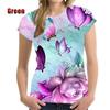 Rose T-shirt Women's 3D Flower Printed T-shirt Harajuku Fashion Street T-shirt Women's Clothing Short Sleeve