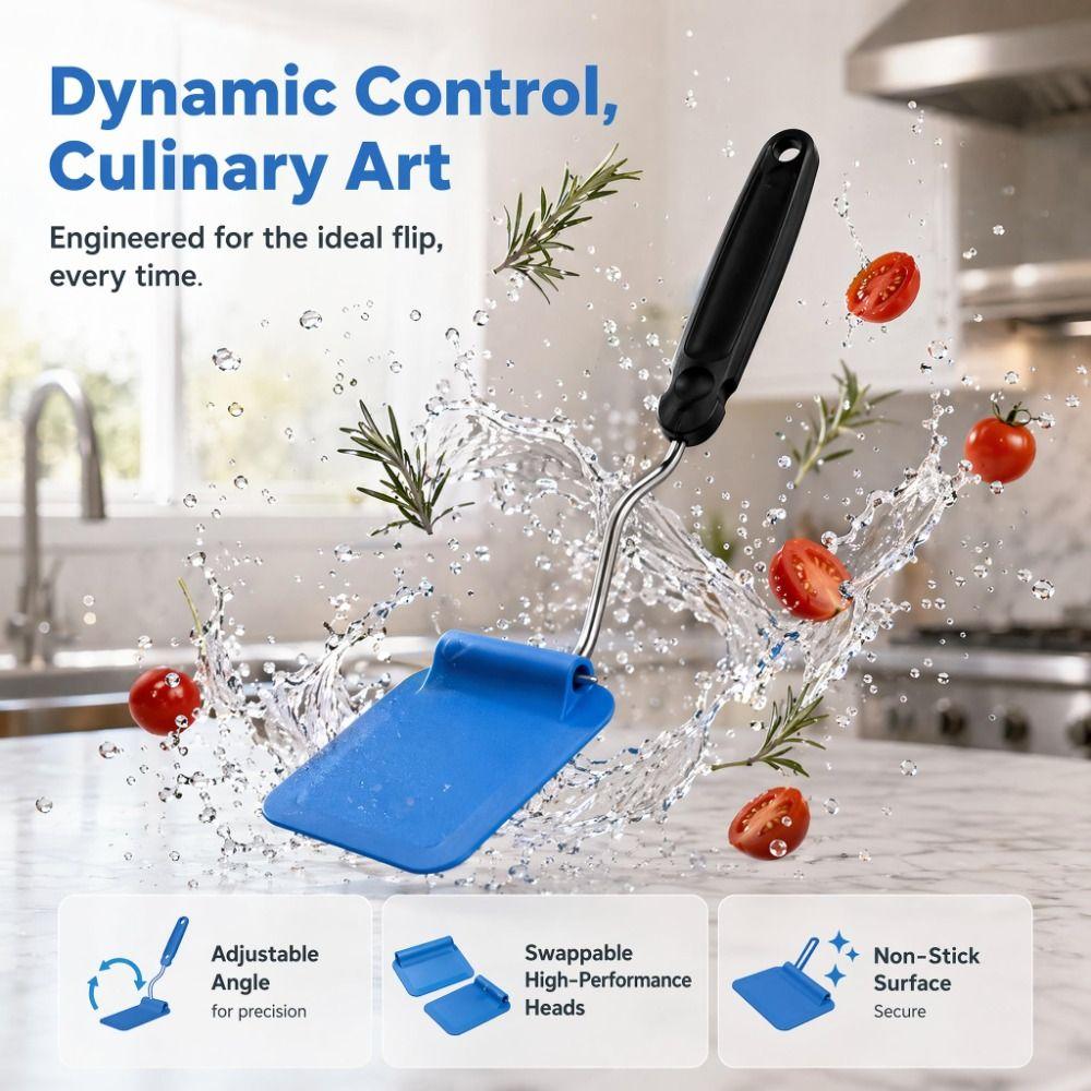 Reusable Frying Angled Spatula Heat Resistant Cooking Spatula For Flipping Eggs