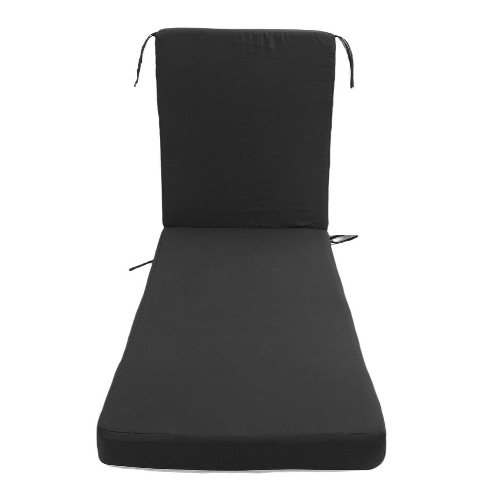 Lounge Chair Cushion with Ties Removable Rain Proof Fade Proof Sun Lounger Replacement Cushion for Bch Outdoor Patio